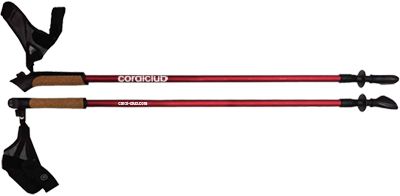 Палки для скандинавской ходьбы красные, L / XL